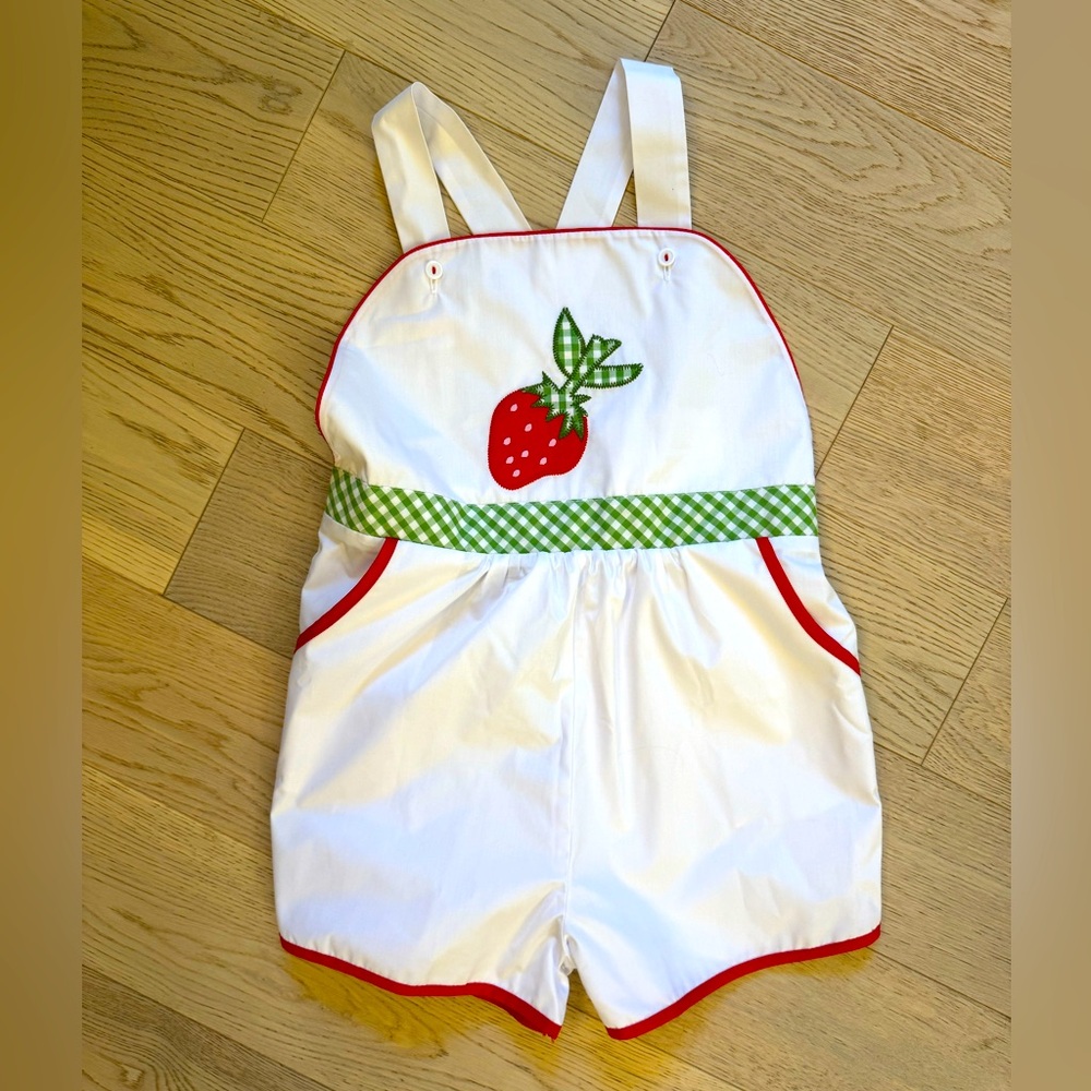 The Beaufort Bonnet Company strawberry 🍓 Ruthie Romper